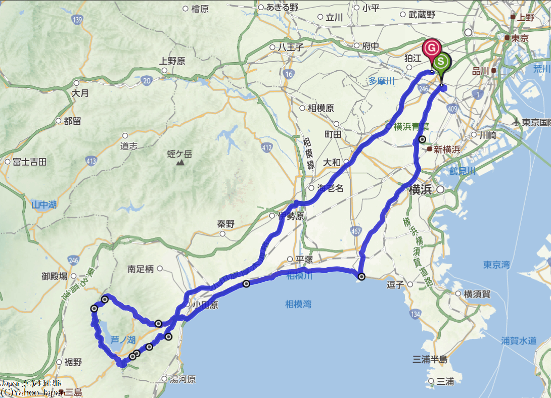 箱根に日帰りバイクツーリング行ってきたよ。日帰り温泉【箱根湯寮】でひとっぷろ。